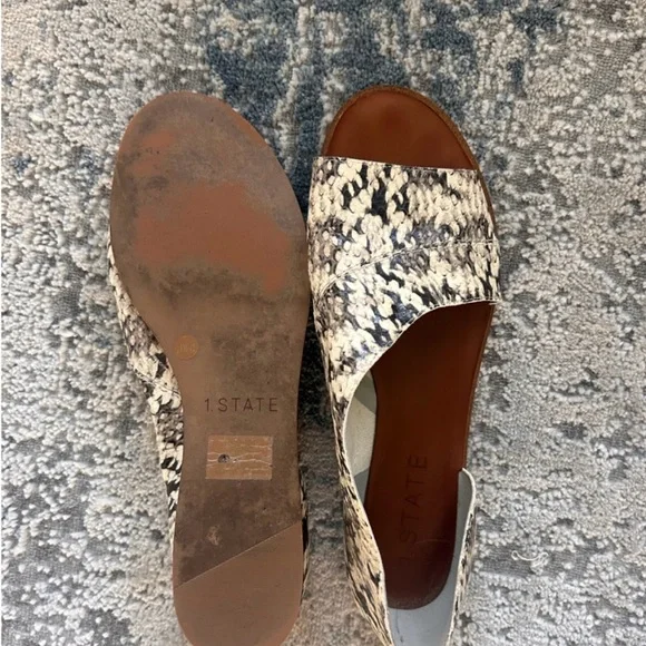1. State Snakeskin Pattern Sandals - Picture 3 of 5